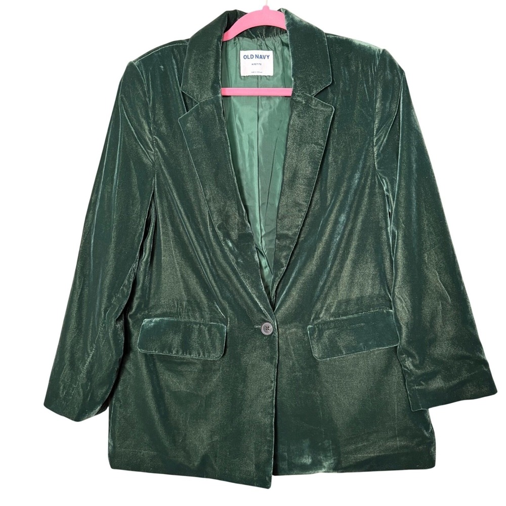 Velvet Blazer Emerald Green Womens MP Holiday Party Whimsigoth Festive Evening